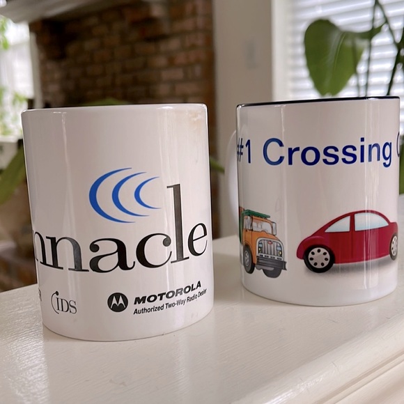 2 coffee cups #1 crossing guard and Pinnacle - Picture 1 of 11